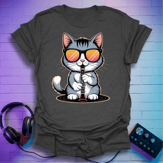 Kool Clarinet Cat T-Shirt