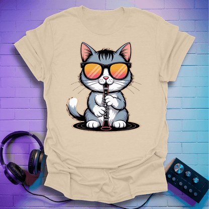 Kool Clarinet Cat T-Shirt