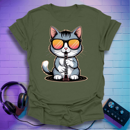 Kool Clarinet Cat T-Shirt