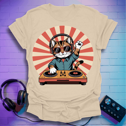 DJ Sunburst Cat T-Shirt