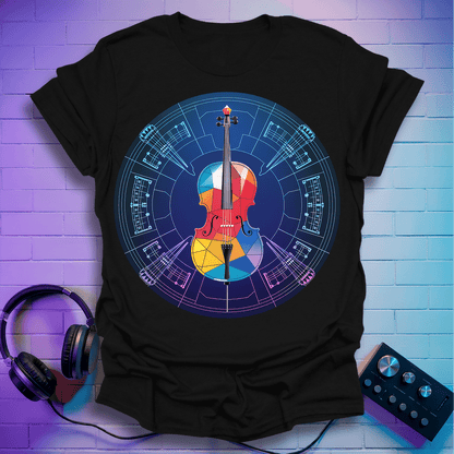 Violin Stain Glass T-Shirt