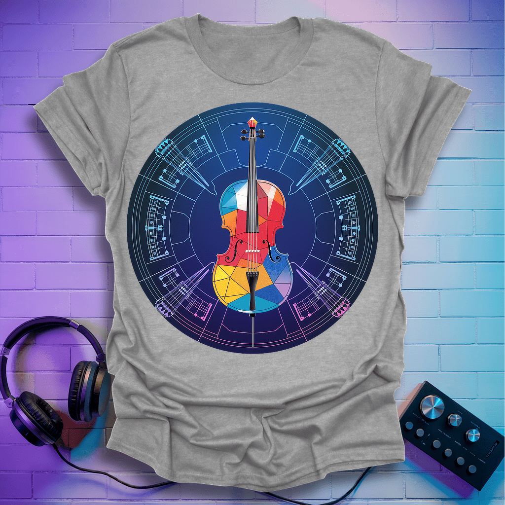 Violin Stain Glass T-Shirt