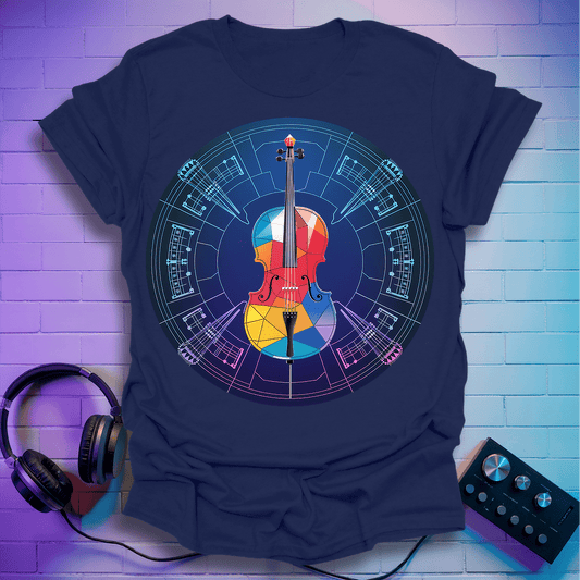 Violin Stain Glass T-Shirt