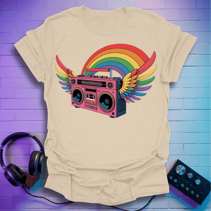 Rainbow Retro Boombox T-Shirt