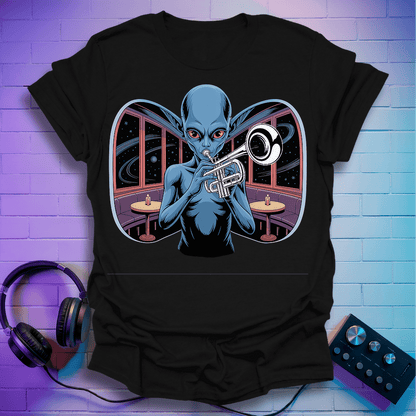 The Intergalactic Funk Alien Trumpeter T-Shirt