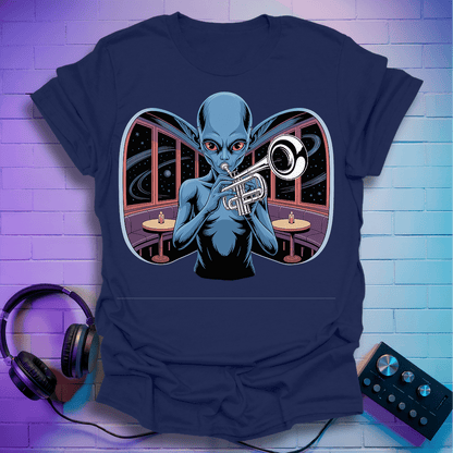 The Intergalactic Funk Alien Trumpeter T-Shirt