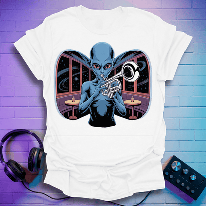 The Intergalactic Funk Alien Trumpeter T-Shirt