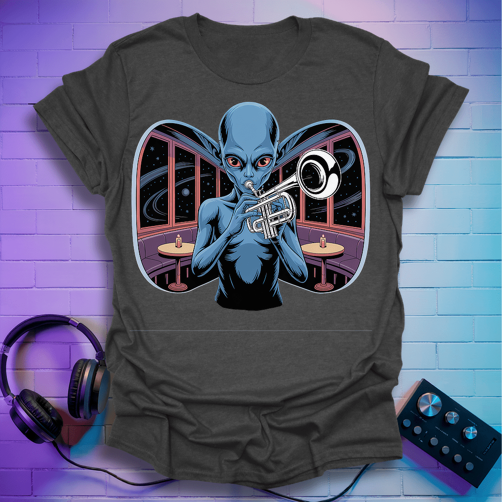 The Intergalactic Funk Alien Trumpeter T-Shirt