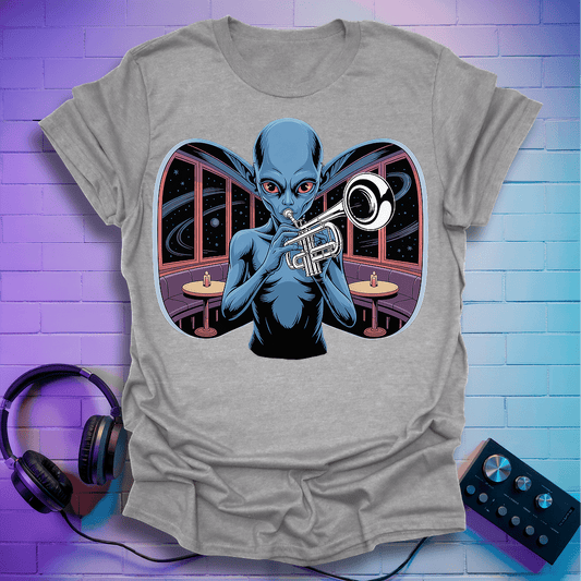 The Intergalactic Funk Alien Trumpeter T-Shirt