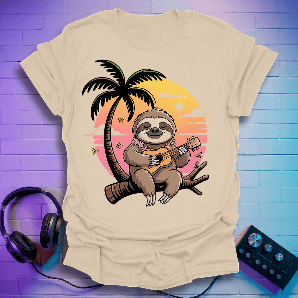 Ukulele Aloha Sloth T-Shirt