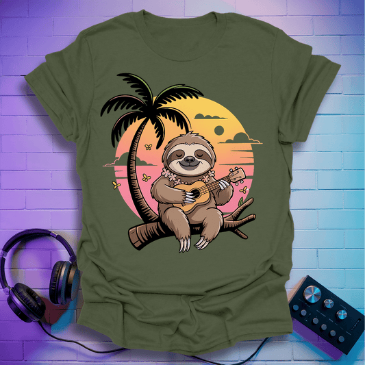 Ukulele Aloha Sloth T-Shirt