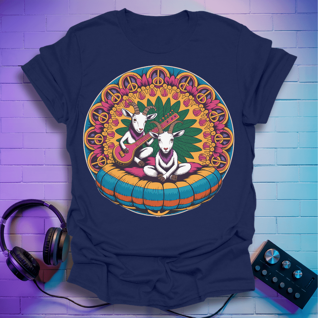 Hippie Sitar Goats T-Shirt