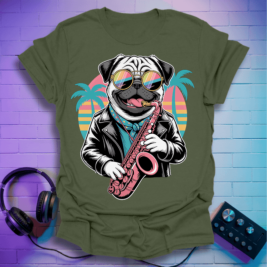 Kool Pug Sax T-Shirt