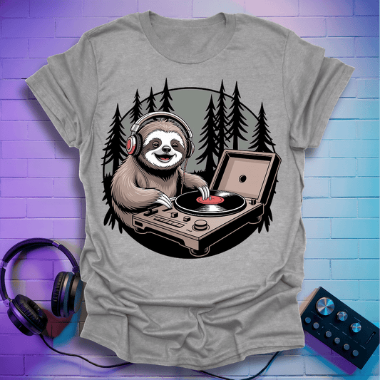 Vinyl Vibes Sloth T-Shirt