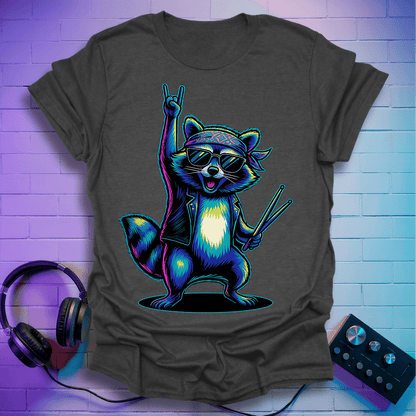 Raccoon Rock On T-shirt