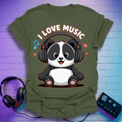 Pandas Love Music T-Shirt