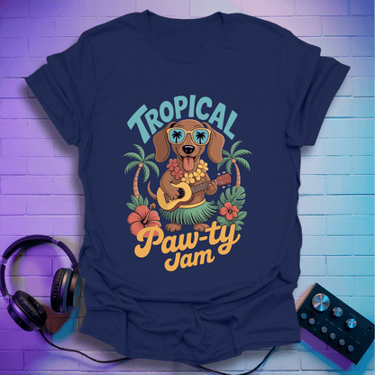 Tropical Paw-ty Dachshund in Hula Outfit T-Shirt