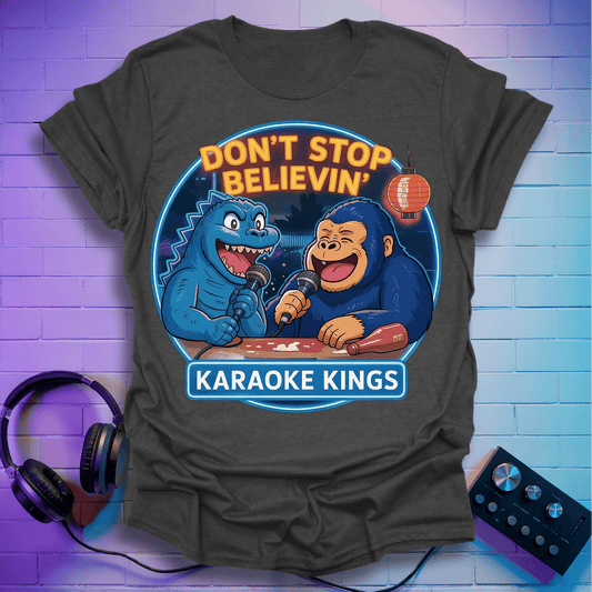 Karaoke Clash: Godzilla vs King Kong T-Shirt