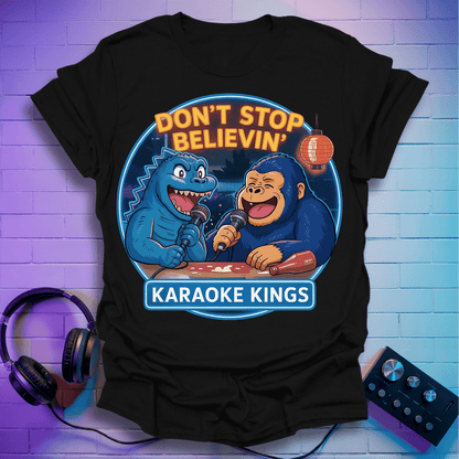 Karaoke Clash: Godzilla vs King Kong T-Shirt
