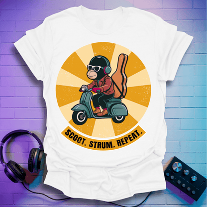 Music Monkey Scooter T-Shirt