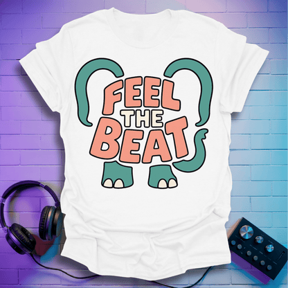 Feel the Beat T-Shirt – Retro Elephant Design T-Shirt