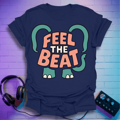 Feel the Beat T-Shirt – Retro Elephant Design T-Shirt