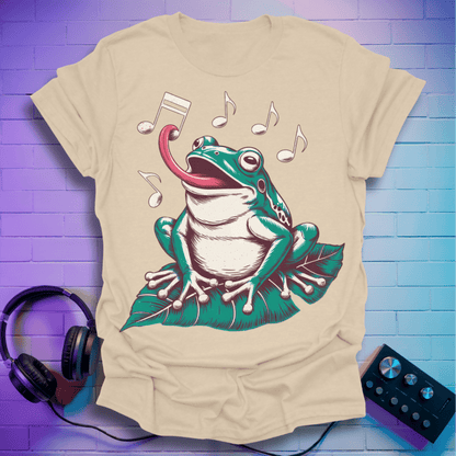 Hungry Frog Eating Musical Notes T-Shirt