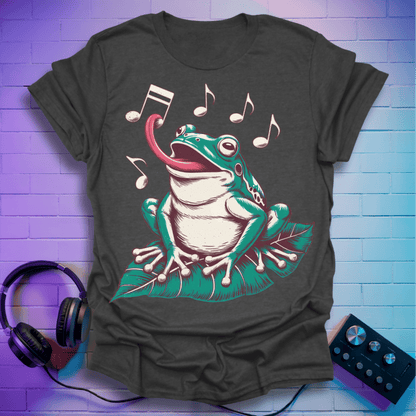 Hungry Frog Eating Musical Notes T-Shirt