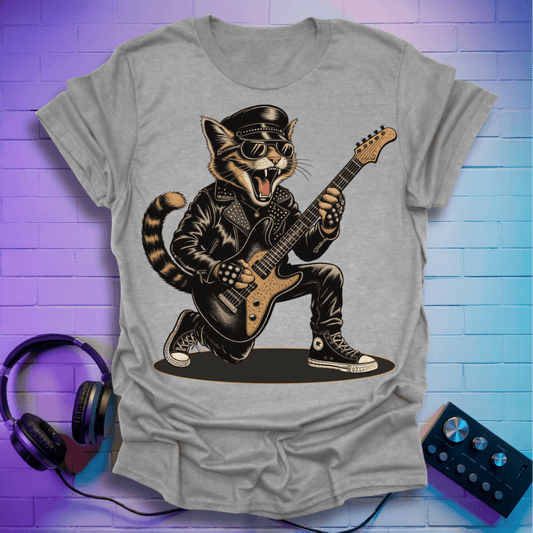 Metal Cat Guitarist T-Shirt