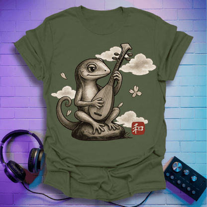 The Zen Lizard Pipa Player T-Shirt