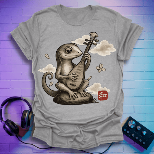 The Zen Lizard Pipa Player T-Shirt