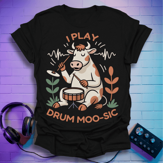 I Play Drum Moo-sic T-Shirt