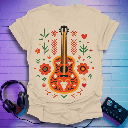 Folk Art Guitar T-Shirt