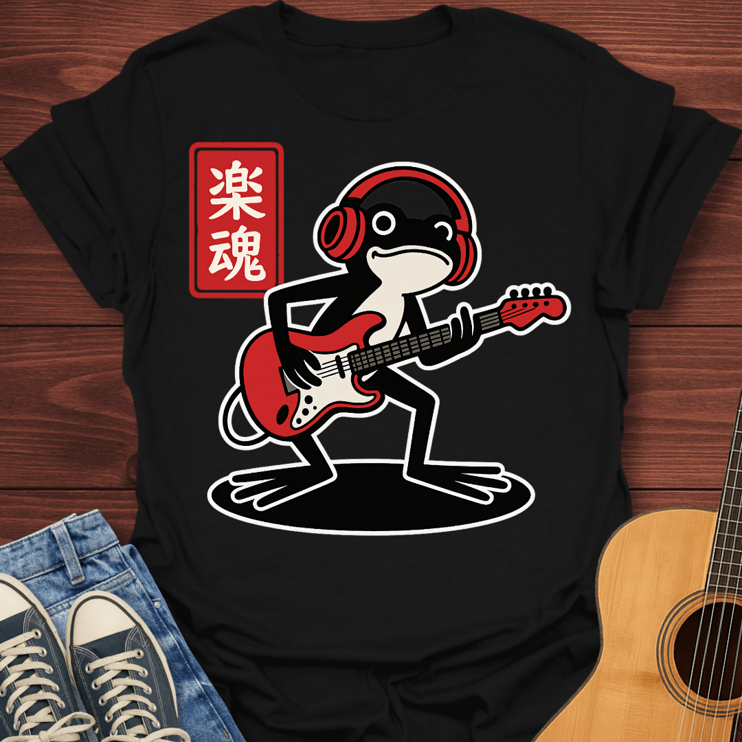 Ribbit and Roll Frog Guitar - T-Shirt
