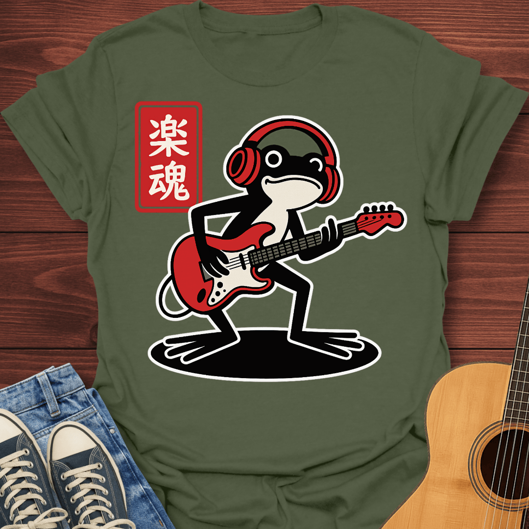 Ribbit and Roll Frog Guitar - T-Shirt