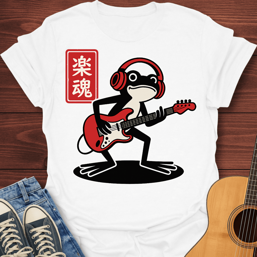 Ribbit and Roll Frog Guitar - T-Shirt