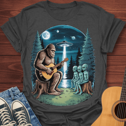 Bigfoot Serenades Aliens T-Shirt