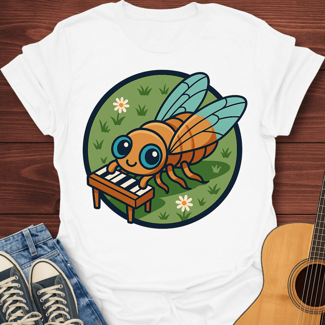 The Cute Piano Cicada – T-Shirt
