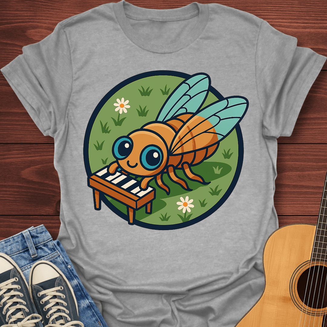 The Cute Piano Cicada – T-Shirt