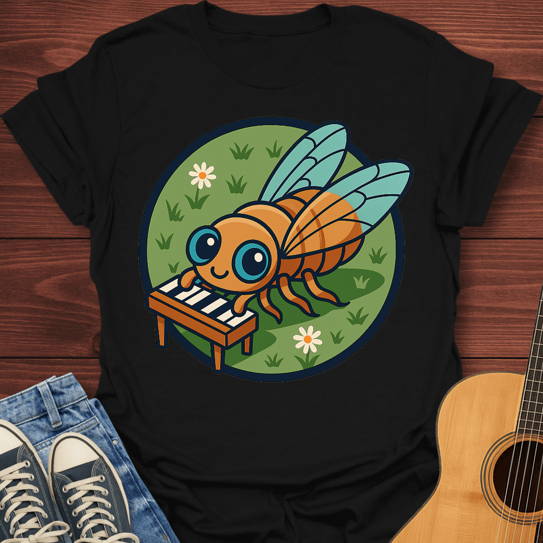 The Cute Piano Cicada – T-Shirt