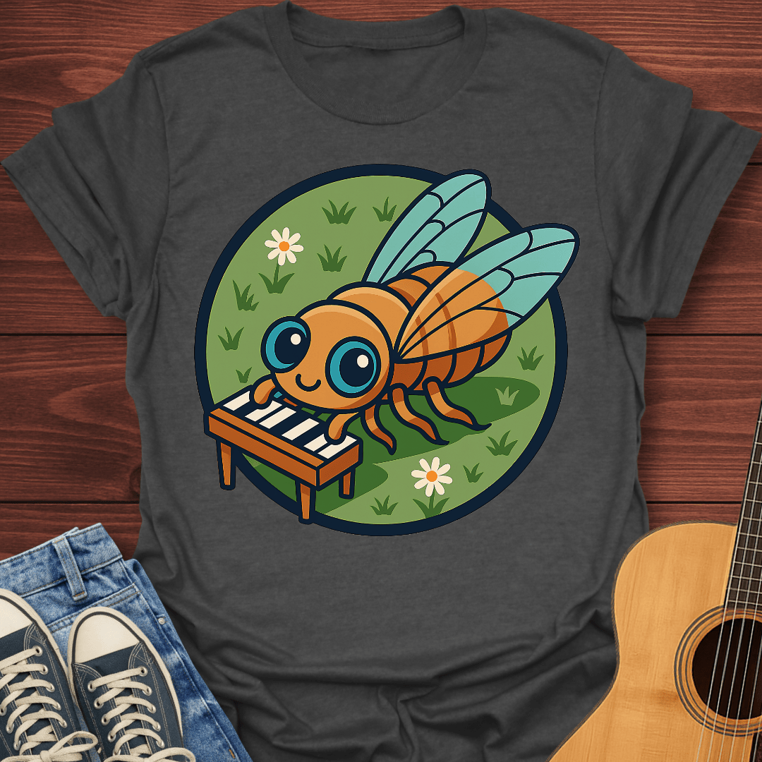 The Cute Piano Cicada – T-Shirt