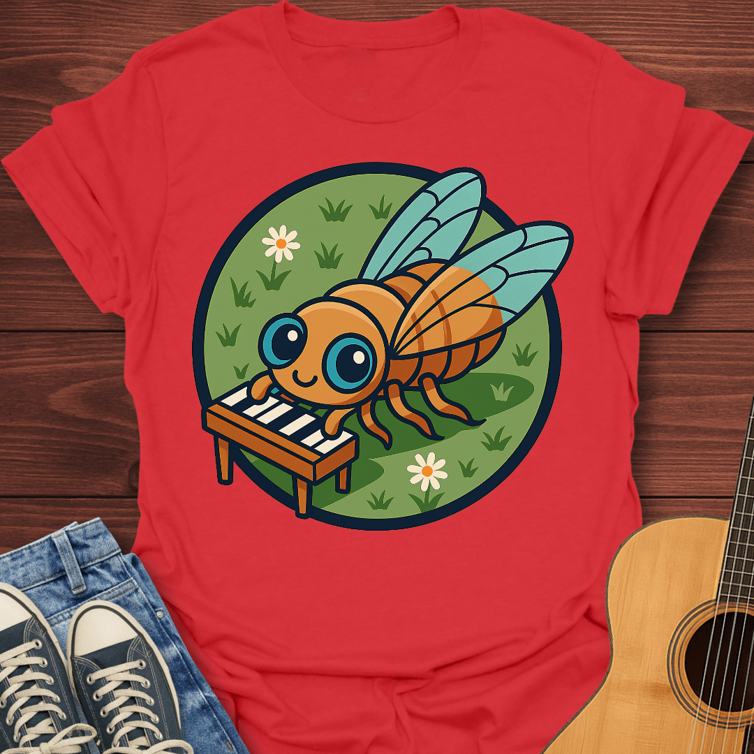 The Cute Piano Cicada – T-Shirt