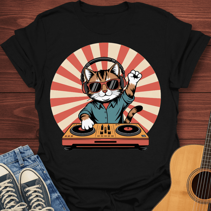 DJ Sunburst Cat T-Shirt