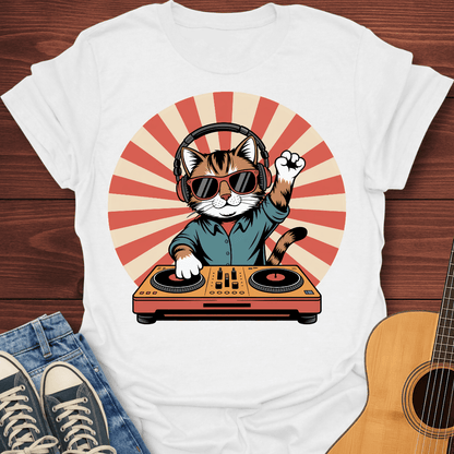 DJ Sunburst Cat T-Shirt