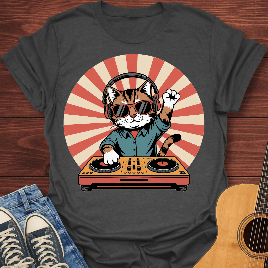 DJ Sunburst Cat T-Shirt