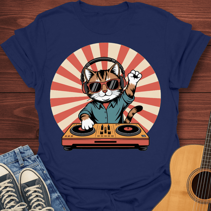 DJ Sunburst Cat T-Shirt