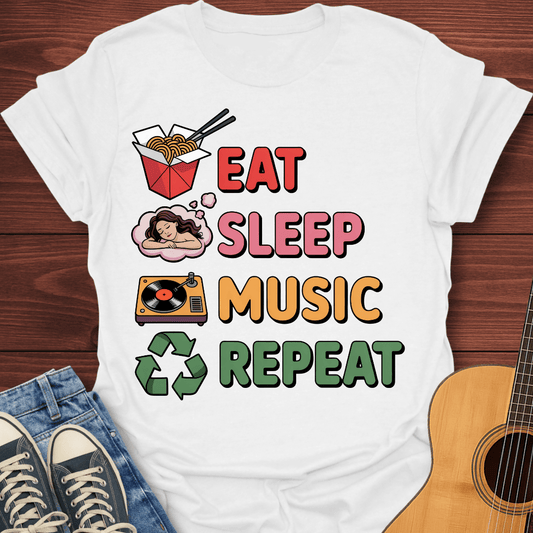 Eat Sleep Music Repeat T-Shirt