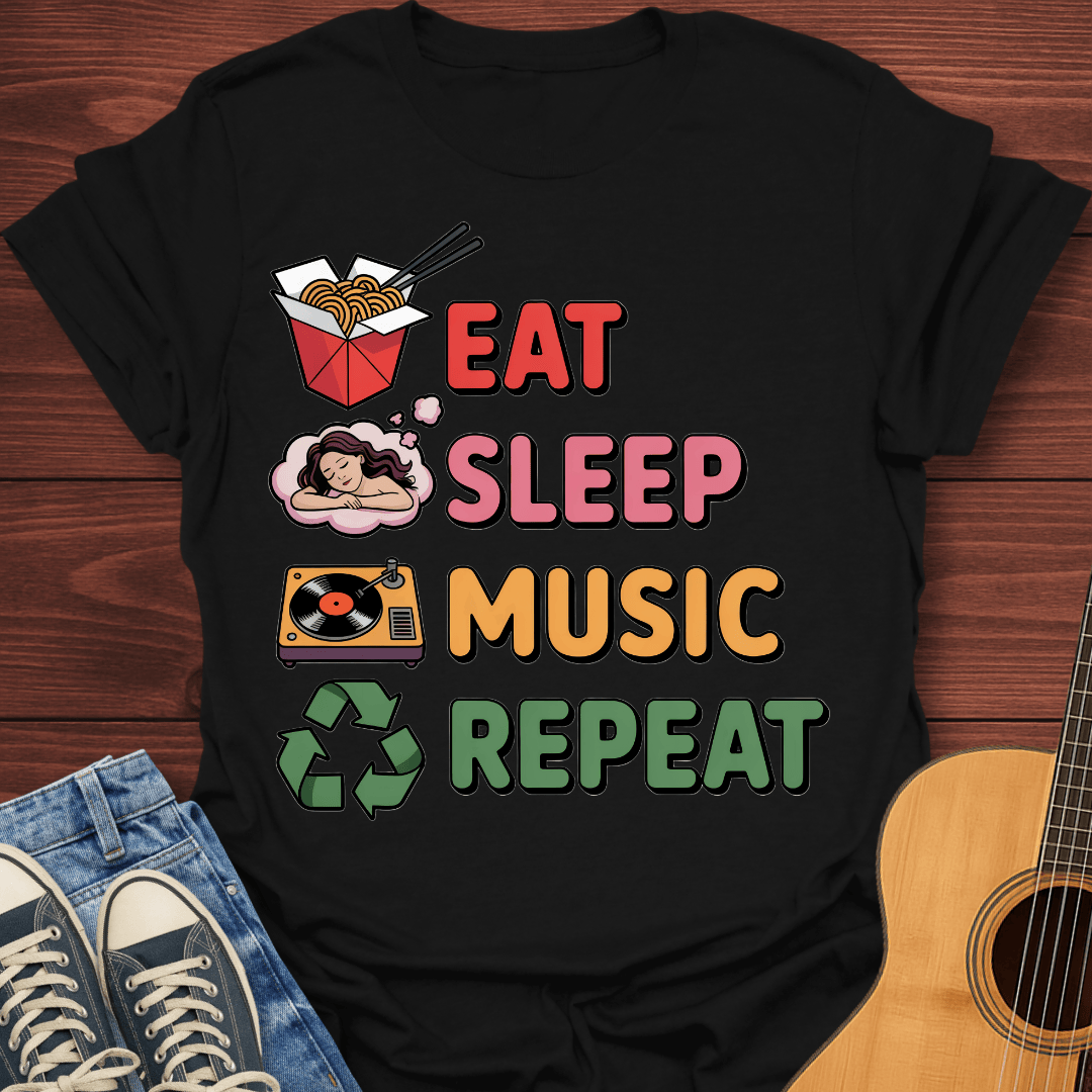 Eat Sleep Music Repeat T-Shirt