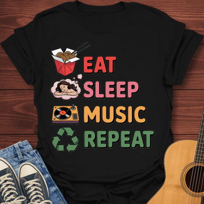 Eat Sleep Music Repeat T-Shirt