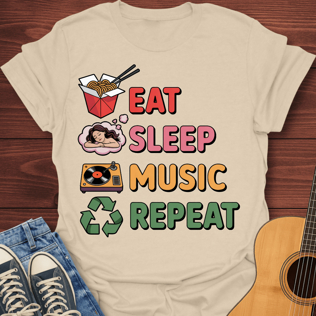 Eat Sleep Music Repeat T-Shirt